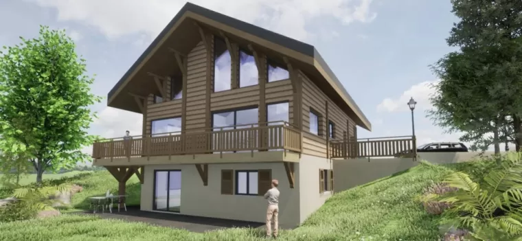Projet de chalet qui verra le jour en 2025 au Karellis, Chambéry, B.CHIC ARCHITECTURE